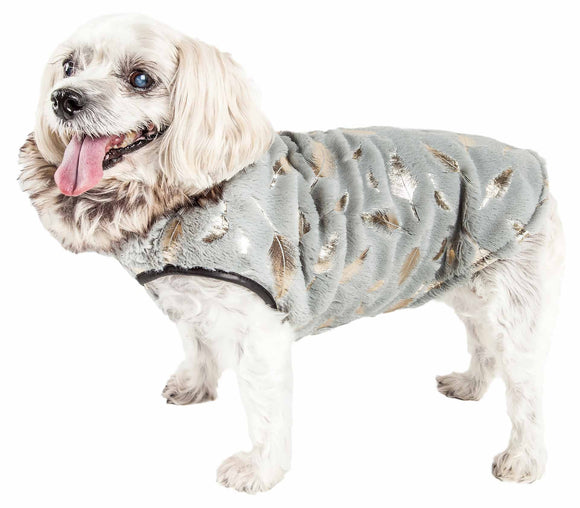 Pet Life ?? Luxe 'Gold-Wagger' Gold-Leaf Designer Fur Dog Jacket Coat - Yip & Purr?? Official Website