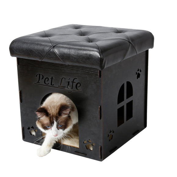 Pet Life Foldaway Collapsible Designer Cat House Furniture Bench