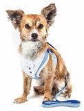Pet Life ® Luxe 'Spawling' 2-In-1 Mesh Reversed Adjustable Dog Harness-Leash W/ Fashion Bowtie
