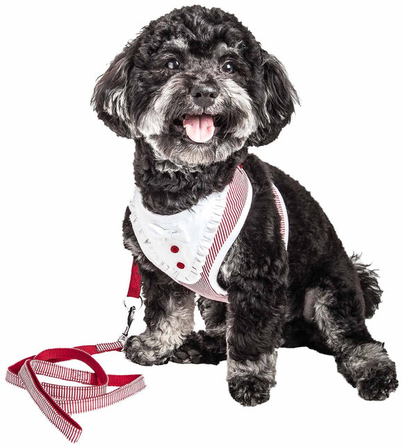 Pet Life ?? Luxe 'Spawling' 2-In-1 Mesh Reversed Adjustable Dog Harness-Leash W/ Fashion Bowtie - Yip & Purr?? Official Website