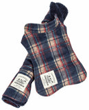 Touchdog ® 2-In-1 Tartan Plaided Dog Jacket With Matching Reversible Dog Mat