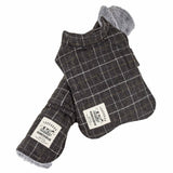 Touchdog ® 2-In-1 Windowpane Plaided Dog Jacket With Matching Reversible Dog Mat