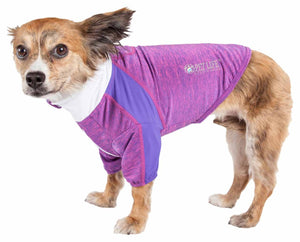 Pet Life ?? Active 'Chewitt Wagassy' 4-Way Stretch Performance Long Sleeve Dog T-Shirt - Yip & Purr?? Official Website