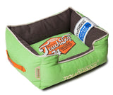 Touchdog Original Sporty Vintage Throwback Reversible Plush Rectangular Dog Bed