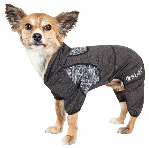Pet Life ?? Active 'Pawsterity' Heathered Performance 4-Way Stretch Two-Toned Full Bodied Hoodie - Yip & Purr?? Official Website