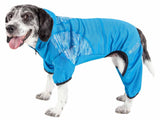 Pet Life ® Active 'Pawsterity' Heathered Performance 4-Way Stretch Two-Toned Full Bodied Hoodie
