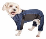 Pet Life ® Active 'Warm-Pup' Heathered Performance 4-Way Stretch Two-Toned Full Body Warm Up