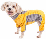 Pet Life ?? Active 'Warm-Pup' Heathered Performance 4-Way Stretch Two-Toned Full Body Warm Up - Yip & Purr?? Official Website