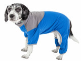 Pet Life ® Active 'Embarker' Heathered Performance 4-Way Stretch Two-Toned Full Body Warm Up