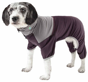 Pet Life ?? Active 'Embarker' Heathered Performance 4-Way Stretch Two-Toned Full Body Warm Up - Yip & Purr?? Official Website