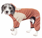 Pet Life ® Active 'Fur-Breeze' Heathered Performance 4-Way Stretch Two-Toned Full Bodied Hoodie