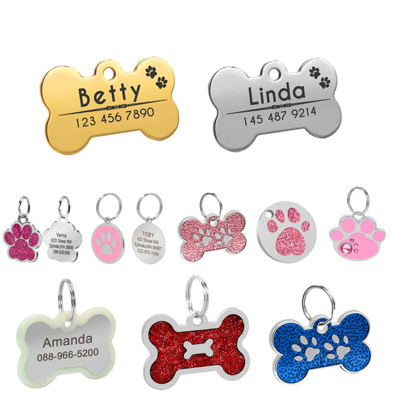 Pet ID Tag Engraved Metal Customized Pet Tags